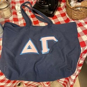 Delta Gamma tote bag with hard letters